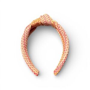 Anthropologie Pink Orange Yellow Woven Spring Knotted Headband